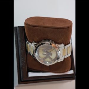 Silver Michael Kors Watch With Ivory Cream Band